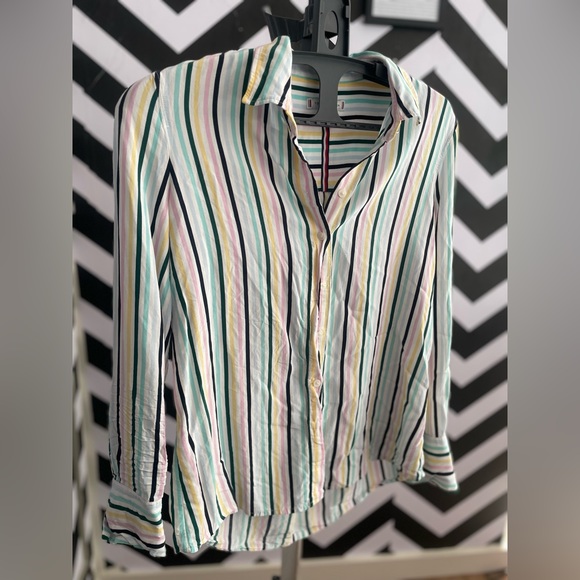 Tommy Hilfiger multi color stripes button down shirt | Closet Label #123.) - Picture 2 of 8